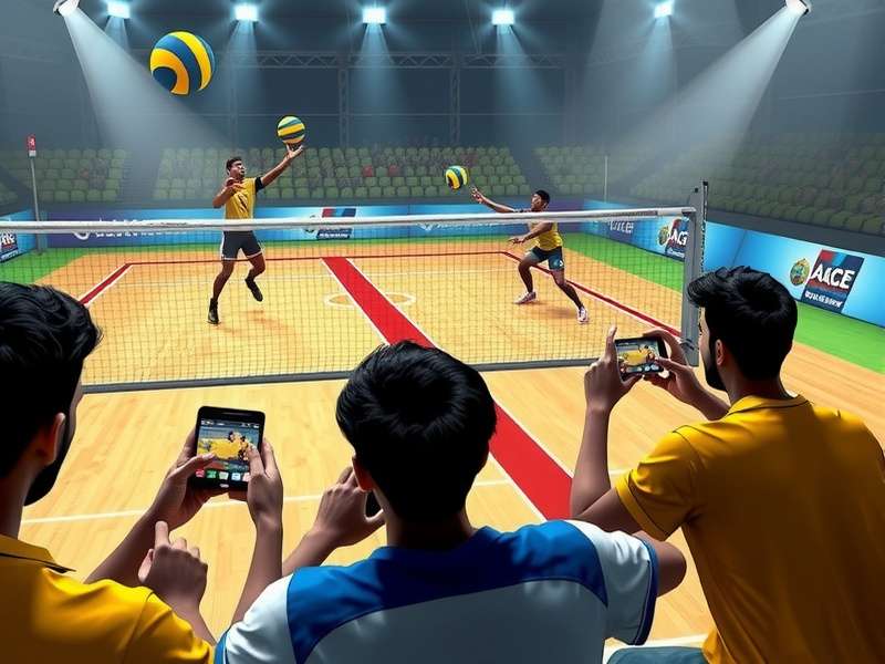 Volley Grand Ace game modes and tournament selection screen